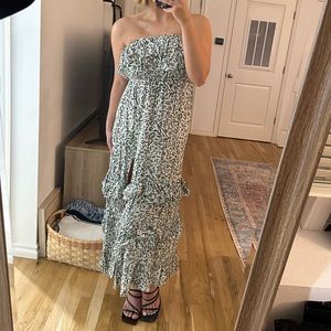 Strapless Floral Summer Dress